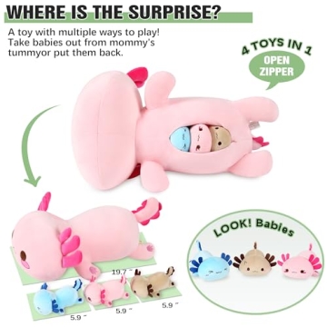 Charming 4Pc Axolotl Stuffed Animal Set for Kids