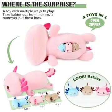 Charming 4Pc Axolotl Stuffed Animal Set for Kids