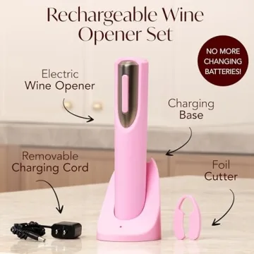 Rechargeable Electric Wine Bottle Opener for Easy Cork Removal