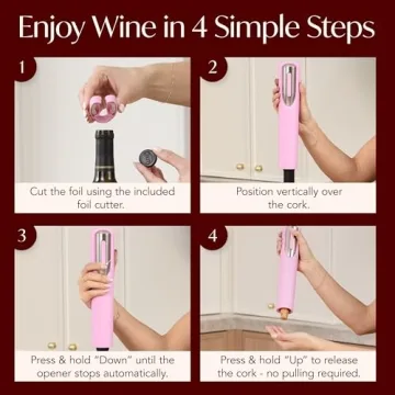 Rechargeable Electric Wine Bottle Opener for Easy Cork Removal