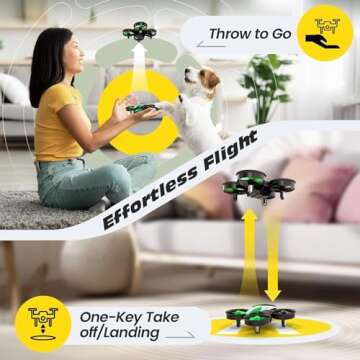 Holy Stone Mini Drone for Kids and Beginners, Indoor Outdoor Quadcopter Plane for Boys Girls with Au...