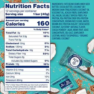 Hungry Buddha Vegan Protein Bars - Low Sugar & Gluten Free