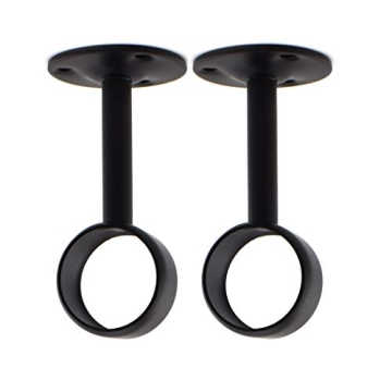 SDTC Tech 1-1/4 Inch Curtain Rod Ceiling-Mount Bracket Stainless Steel Flange Rod Holder Closet Pole...