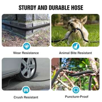 Lightweight Non-Expandable 50ft Garden Hose for All Uses