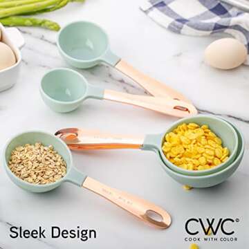 Vibrant Cook with Color Measuring Cups & Spoons Set