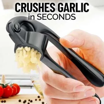 Zulay Kitchen Premium Garlic Press Set - Rust Proof & Dishwasher Safe Professional Garlic Mincer Too...