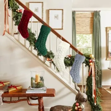 Kunyida 4 Pack Knit Christmas Stockings for Families