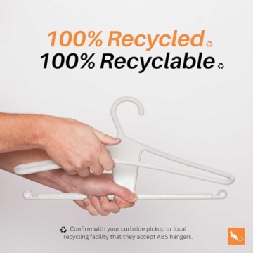 Kangaroo™ Recycled Clothing Hangers - Eco-Friendly & Durable