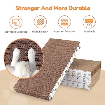 PatiencET 4 Pack Cat Scratch Pad for Indoor Cats