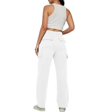 Stylish AUTOMET Womens Cargo Sweatpants with Pockets