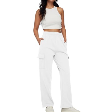 Stylish AUTOMET Womens Cargo Sweatpants with Pockets