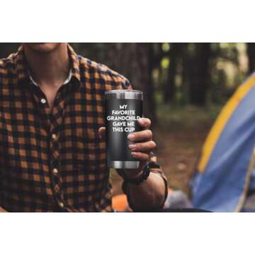 NewEleven Gifts For Grandpa - Grandpa Gifts From Granddaughter, Grandson - Unique Birthday Present Ideas For Grandfather, New Grandpa, Promoted To Grandpa, Grandchildren - 20 Oz Tumbler