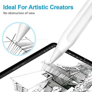 Digiroot Upgraded Replacement Tip for Apple Pencil Pro/1st/2nd Gen/USB-C&Logitech Crayon, 0.72mm No Wear Out Fine Point Precise Control Pen Like Nibs for iPad Pro/Air/Mini Pencil-2 Pack