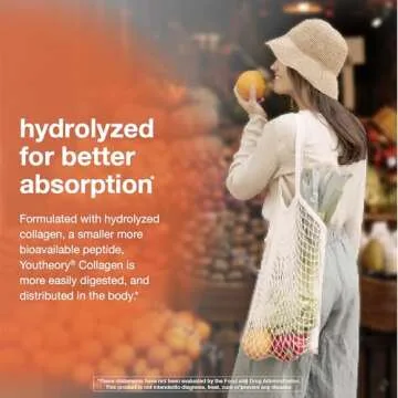 Youtheory Advanced Collagen - 6,000 mg Collagen - with Vitamin C - for Hair, Skin & Nails* - Collagen Supplements for Women and Men - 120 Tablets