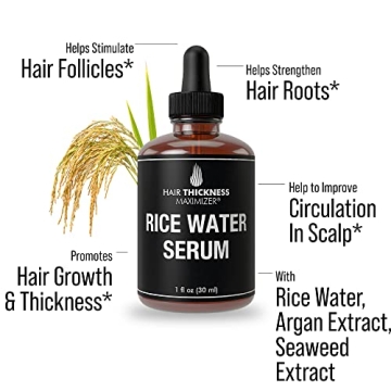 Rice Water Serum for Thicker Hair and Growth