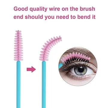 100pcs Disposable Mascara Brushes for Flawless Lashes