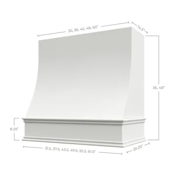Riley & Higgs Premium Sloped Front Range Hood Cover