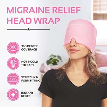 Migraine Relief Cap Ice Head Wrap | Natural Headache Relief