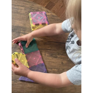 CreateOn Crayola Magnetic Tiles - 14-Piece Pastel Set
