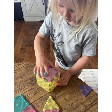 CreateOn Crayola Magnetic Tiles - 14-Piece Pastel Set