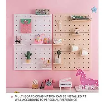 JHTPSLR DIY Shelves for Wall 8.7 inch Cute Kawaii Wall Storage Racks and Shelving No Drill No Damage Shelf Rack Multi-Layer Easy Assembling for Teen Girls Room Bedroom Dorm Balcony (White)