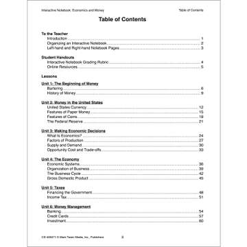 Interactive Economics Workbook for Grades 5-8