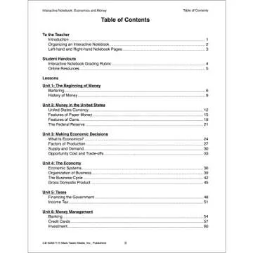 Interactive Economics Workbook for Grades 5-8