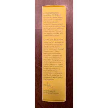 Supergoop! CC Screen - SPF 50 PA++++ CC Cream, 100% Mineral Color-Corrector & Broad Spectrum Sunscreen - Tinted Moisturizer, Concealer & Buildable Coverage Foundation - 1.6 fl oz