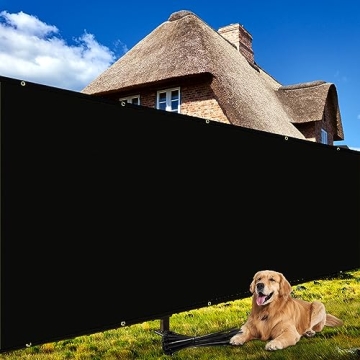 Shade&Beyond Heavy Duty 170 GSM Privacy Fence Screen - 4' x 50' Black