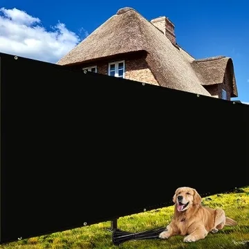 Shade&Beyond Heavy Duty 170 GSM Privacy Fence Screen - 4' x 50' Black
