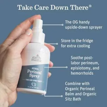 Earth Mama Postpartum Essentials Recovery Gift Set for Mom| Organic Self Care Gifts for Mom, Nipple Butter, Perineal Spray & Balm, Sitz Bath, Milkmaid & Periodic Tea and Booby Tubes, 7-Piece Set