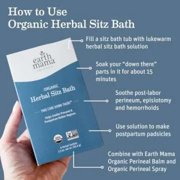 Earth Mama Postpartum Essentials Recovery Gift Set for Mom| Organic Self Care Gifts for Mom, Nipple Butter, Perineal Spray & Balm, Sitz Bath, Milkmaid & Periodic Tea and Booby Tubes, 7-Piece Set