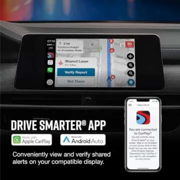 Cobra RAD 700i Laser Radar Detector - Premium Detection Range, AutoLearn Intelligence, Advanced Filtering Software, Apple CarPlay and Android Auto Compatible, Laser Eye Front and Rear Detection