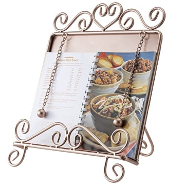 Elegant MyGift Vintage Cookbook Holder for Kitchen