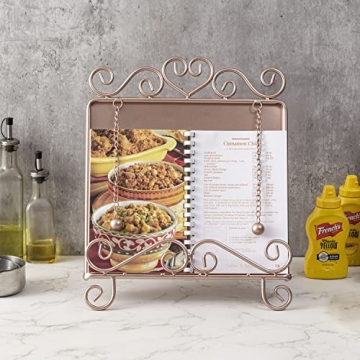 Elegant MyGift Vintage Cookbook Holder for Kitchen