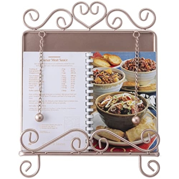 Elegant MyGift Vintage Cookbook Holder for Kitchen