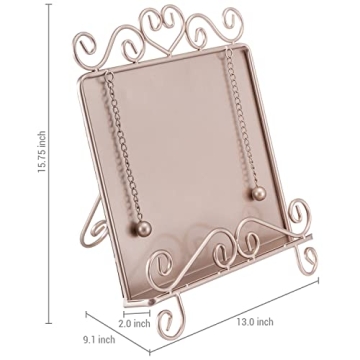 Elegant MyGift Vintage Cookbook Holder for Kitchen