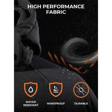 ORORO Women's Slim Fit Heated Jacket with Battery, Heated Coat with Detachable Hood (Charger Not Included)