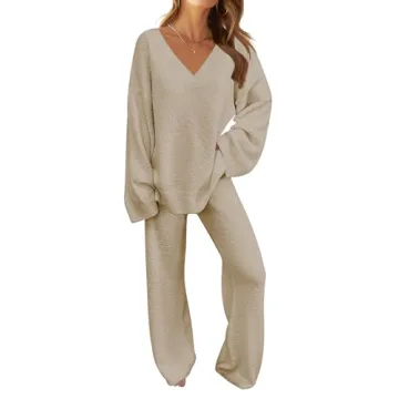 MEROKEETY Women's Cozy Fuzzy Fleece Pajama Set - Ultimate Winter Loungewear