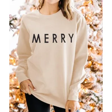 Merry Christmas Sweatshirt for Women - Cozy & Stylish