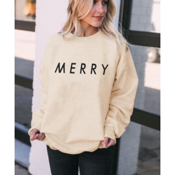 Merry Christmas Sweatshirt for Women - Cozy & Stylish