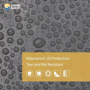 GUARD SHIELD Heavy Duty Waterproof Tarp 10x10 Feet Grey
