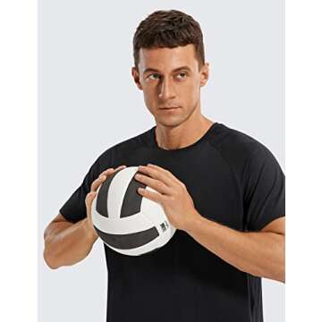 CRZ YOGA Men's Workout Short Sleeve T-Shirt Quick Dry Gym Athletic Running Stretchy Tee Shirts Top