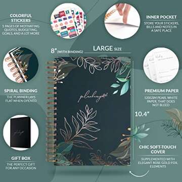 PLANBERRY Large Weekly Planner Premium – Undated Life & Budget Planner – Organizer & Productivit...