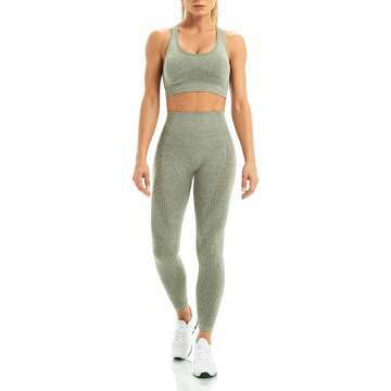 WodoWei Seamless Women's Workout Set - Sports Bra & Leggings