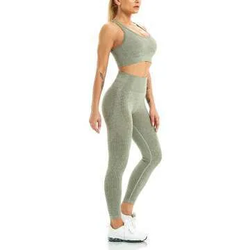 WodoWei Seamless Women's Workout Set - Sports Bra & Leggings