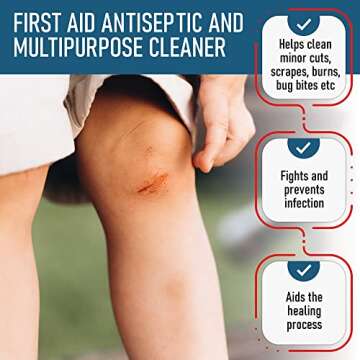 Epic Medical Supply Hydrogen Peroxide 32 oz. First Aid Antiseptic and Multipurpose Cleaner, 3% USP, Topical Wash for Minor Cuts, Scrapes, Insect Bites, and Skin Irritations. (1)
