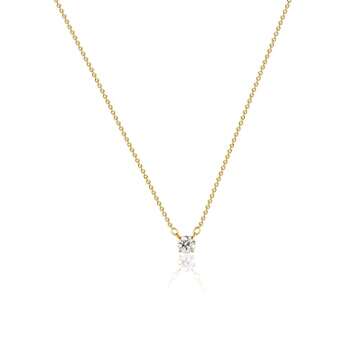 Elegant MIDEEO CZ Diamond Necklace for Women 14k Gold-Filled