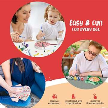 5 Paint Your Own Stepping Stones for Kids Craft Kit - Arts and Crafts for Kids Ages 6-8 Crafts for Girls Ages 8-12; Girls & Boys Art Gift Ideas for Age 3 4 5 6 7 8 9 10 Year Old