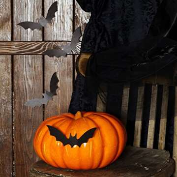 Sumind 48 Pieces Halloween Bats Stickers for Home Decor
